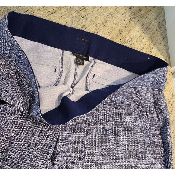 Lane Bryant Plus Size 26 "The Allie" Cropped Navy Tweed Look Stretch Sip Pockets - Picture 9 of 16